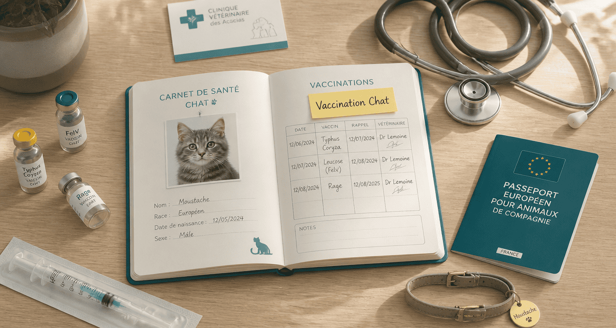 prix vaccins chat carnet santé seringue