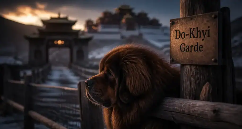 Dogue du Tibet caractère : garde vigilant près d’une clôture