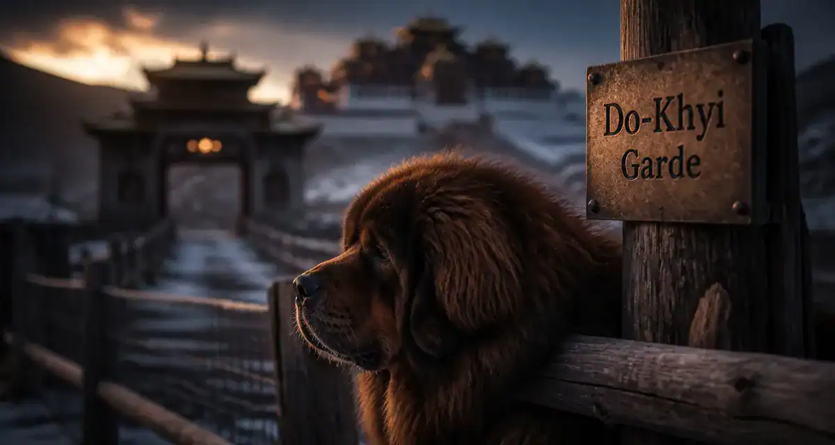 Dogue du Tibet caractère : garde vigilant près d’une clôture