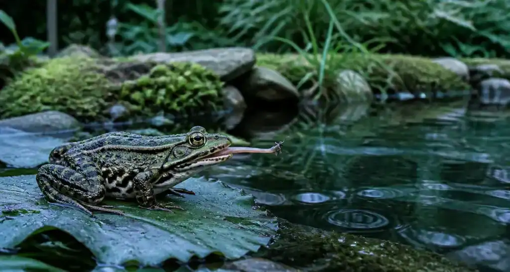 Que mange une grenouille dans un bassin : régime alimentaire et équilibre naturel
