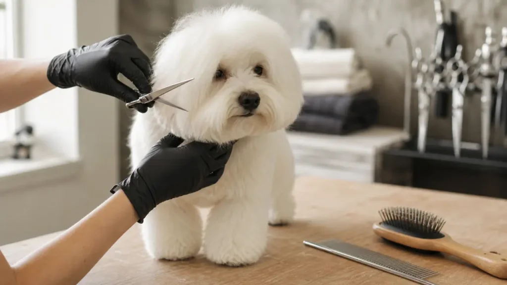 Coton de Tuléar en coupe nounours : un rendu peluche rond et facile à entretenir