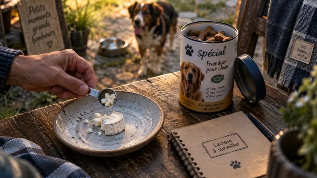 Fromage de chèvre pour chien : risques digestifs, signes d’alerte et alternatives sûres