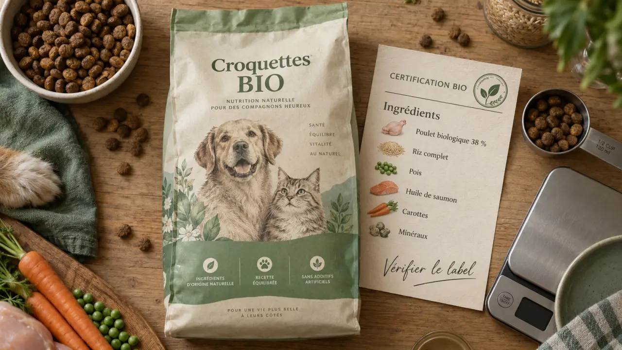 Croquette chien bio : vérifier la recette et les labels